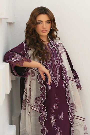 Reem Elegant 3 PC Embroidered Lawn Suit (MLL-107 A Magenta)